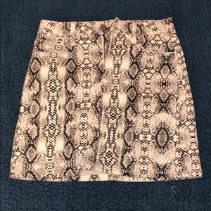 Snakeskin skirt